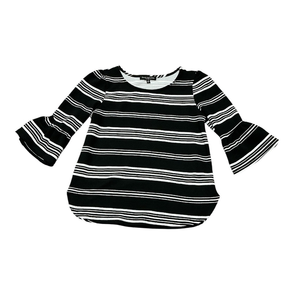 Green Envelope - EC - Black and White Striped Top With Bell Sleeves